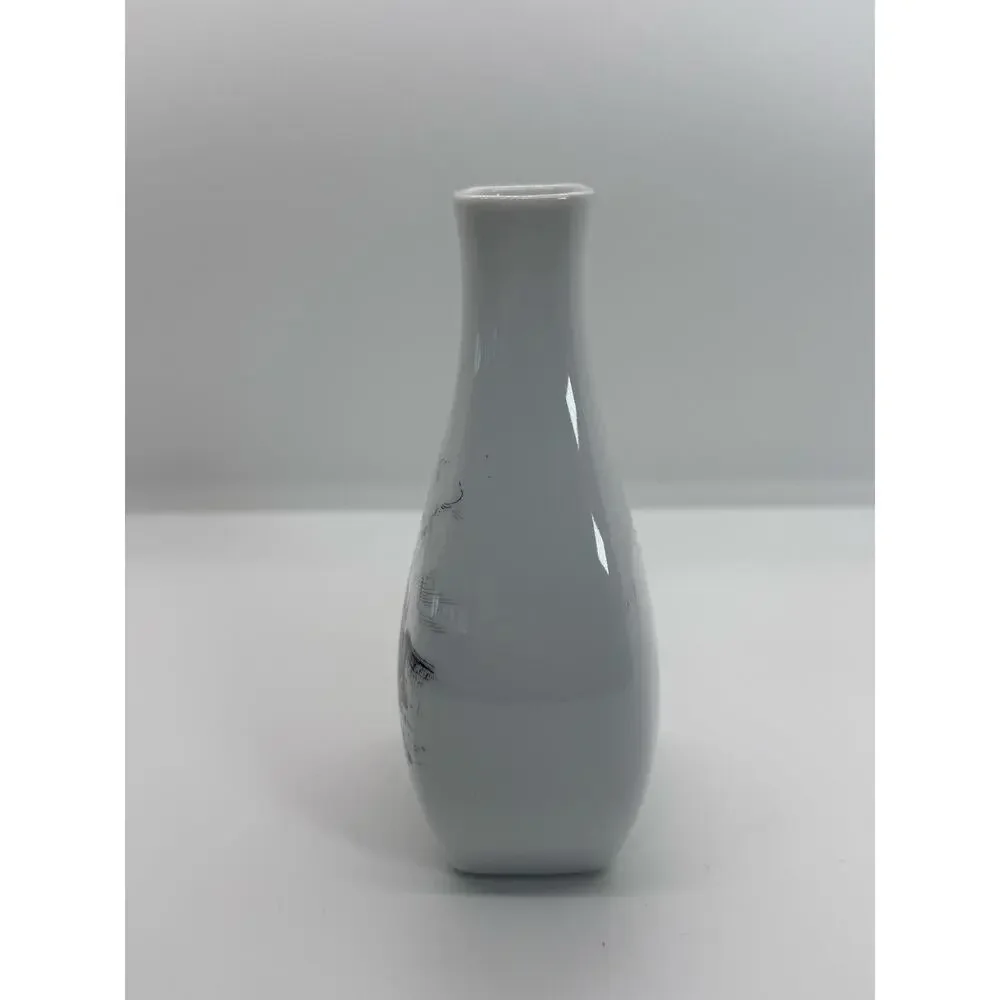 VTG AK Kaiser West Germany Frankfurt am Main Hauptwache Scene Porcelain Bud Vase